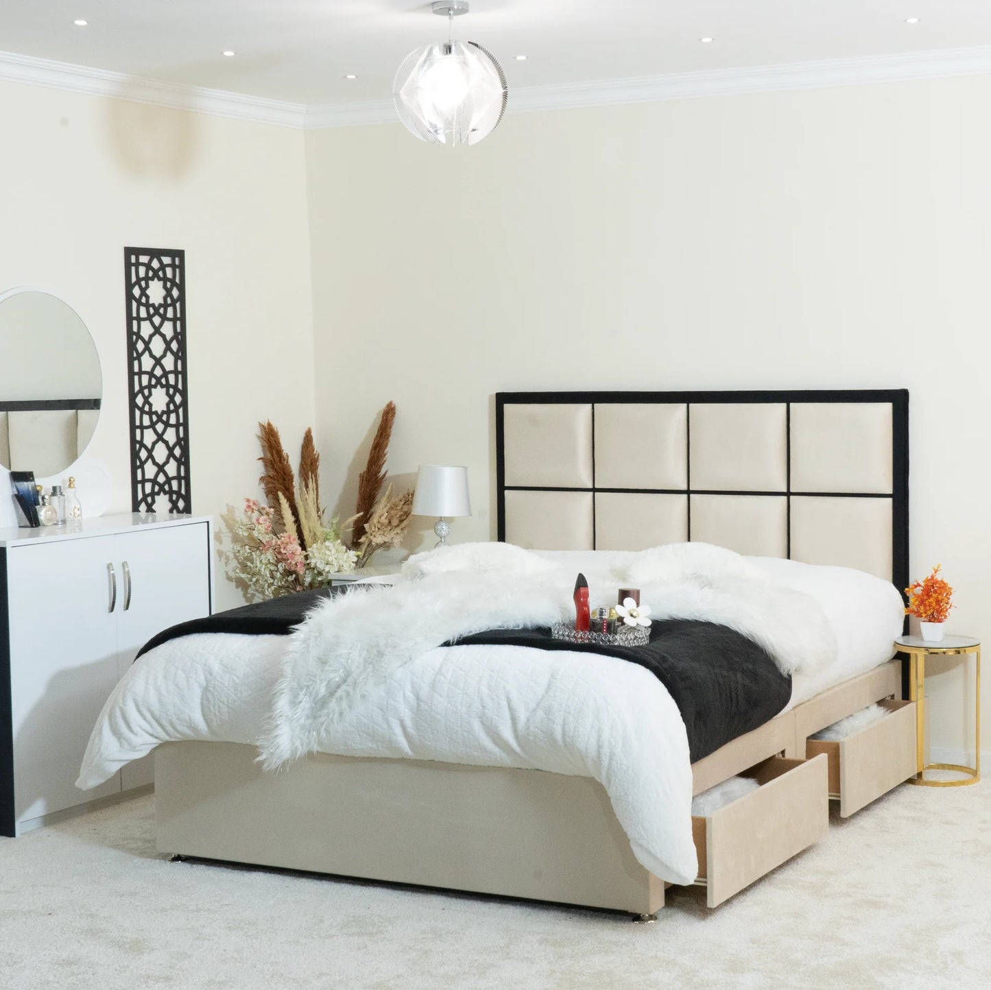 Leo Piped Headboard Frame