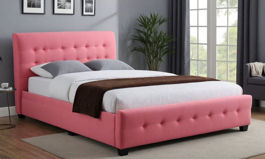 Pink Single Ottoman Bed