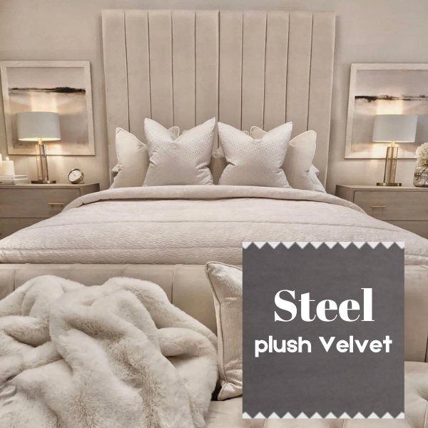 Steel Plush Velvet Bed