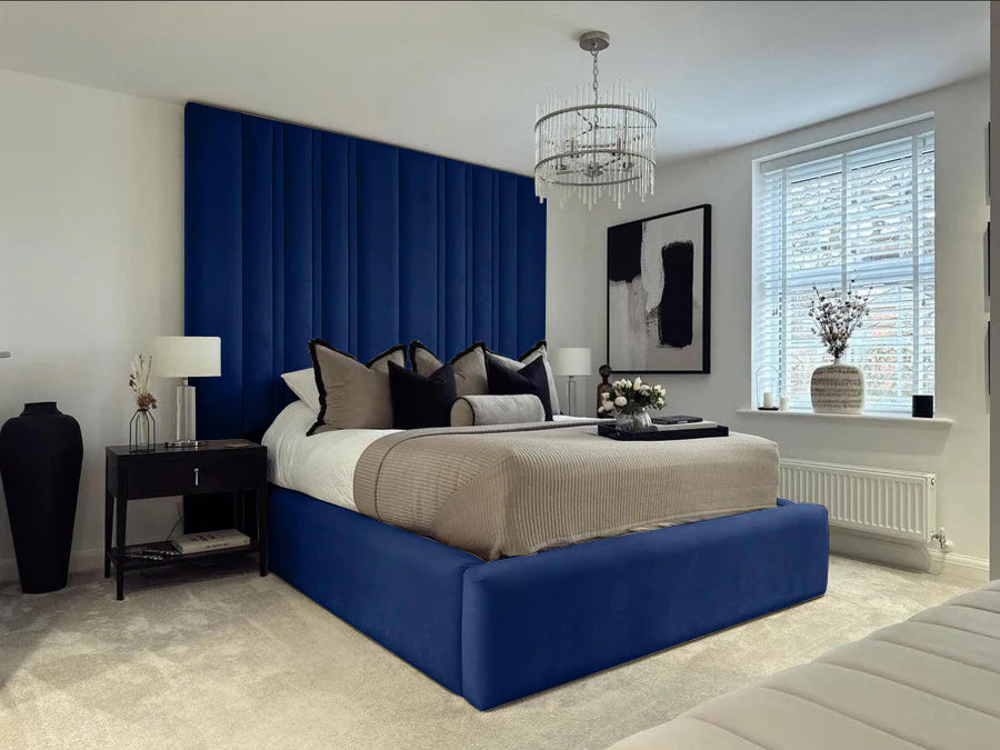 Blue Panel Bed