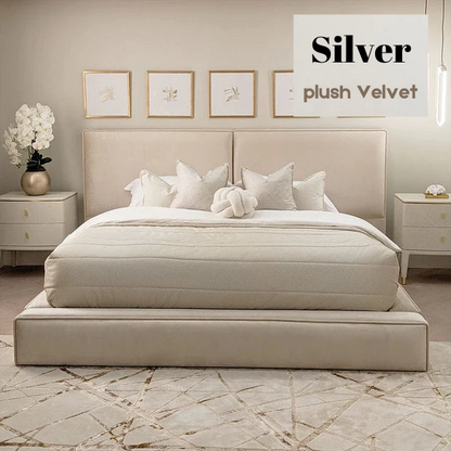 Silver Piped Bed