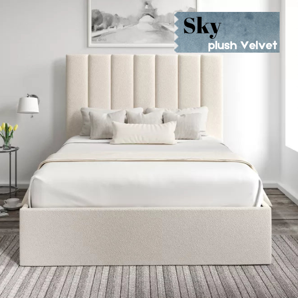 Sky Ivory Upholstered Bed Frame