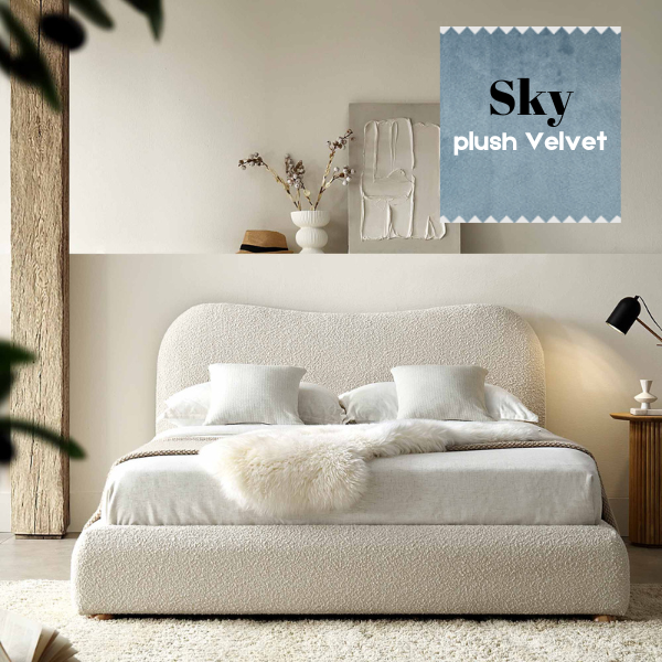 Sky Boucle Bed