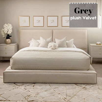 Grey Velvet Bed