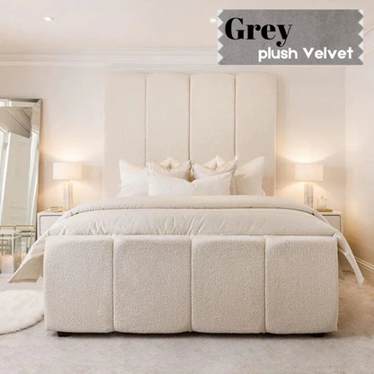 Grey Luxury Panelled Bed