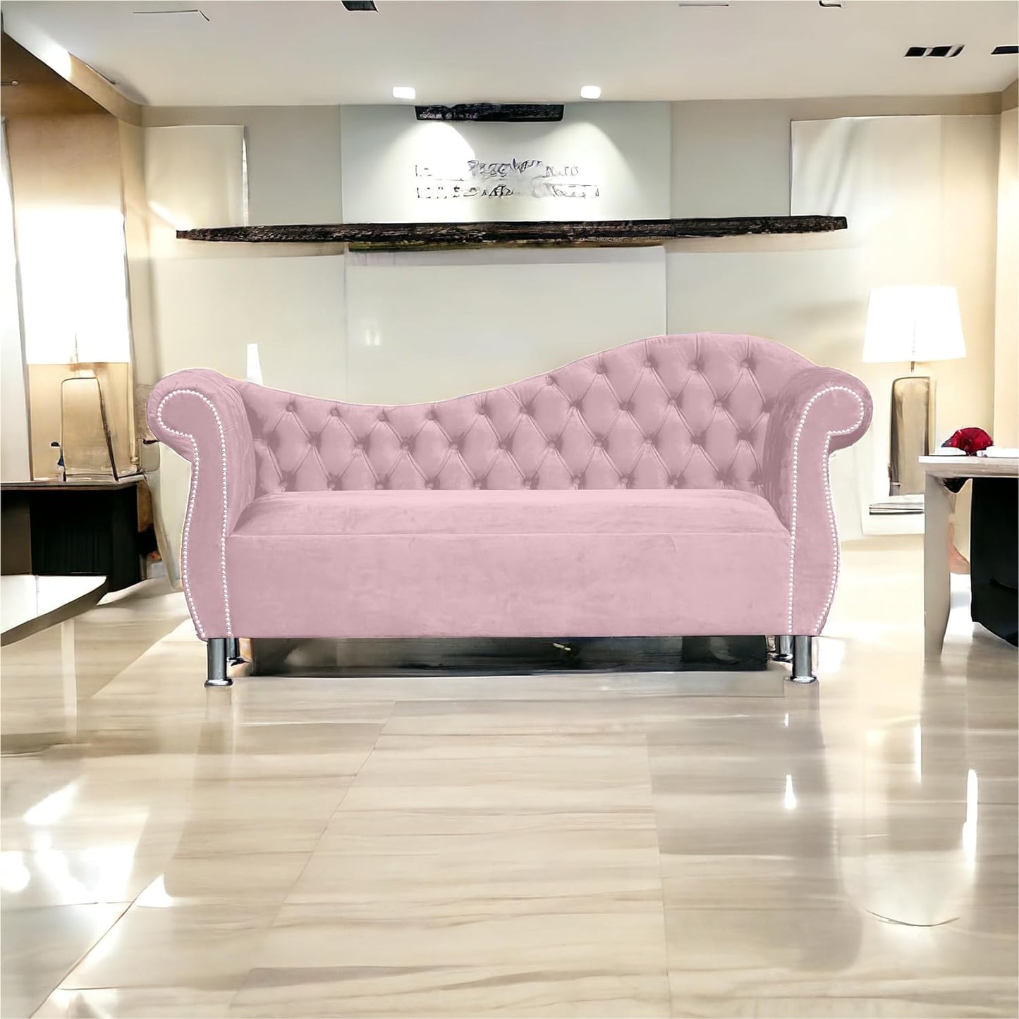 pink chaise lounge