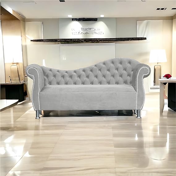 Silver Chaise Lounge