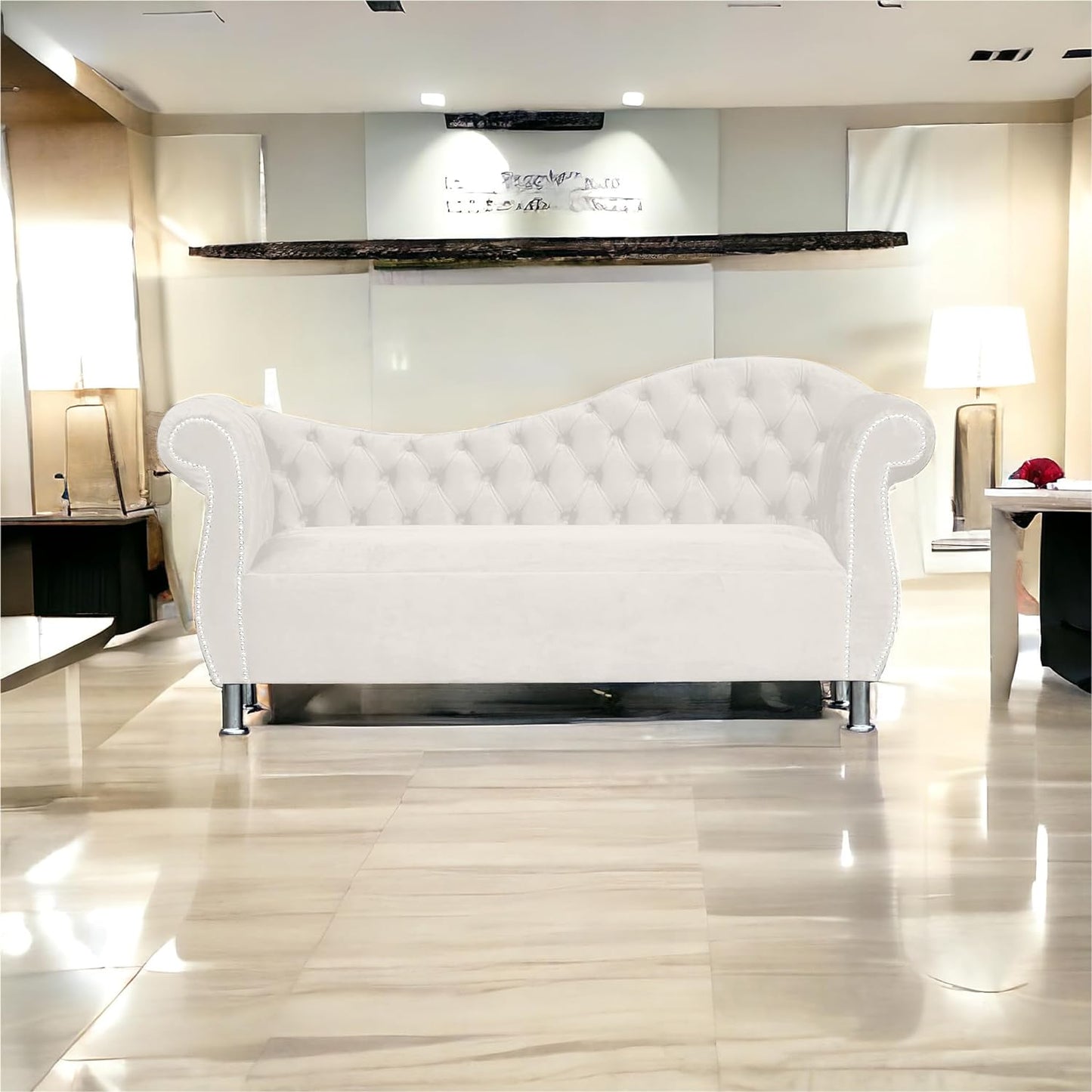 white chaise lounge