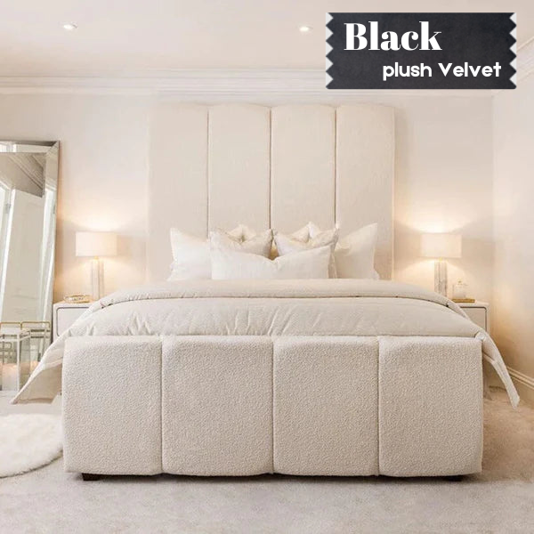 Black Luxury Panelled Bed