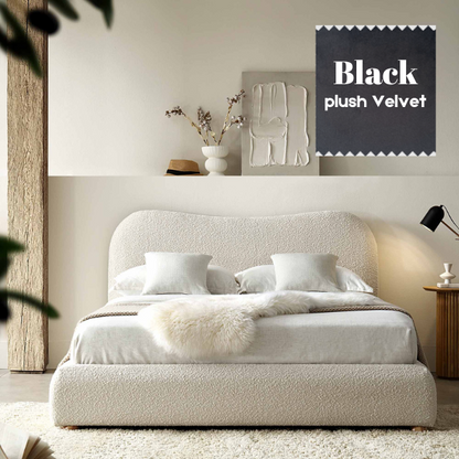 Black Boucle Bed