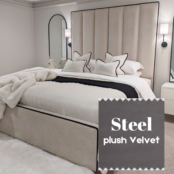 Steel Plush Velvet Bed