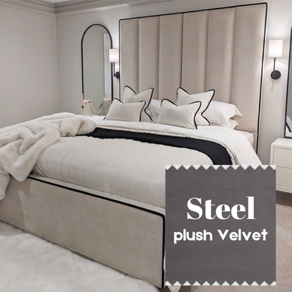 Steel Plush Velvet Bed