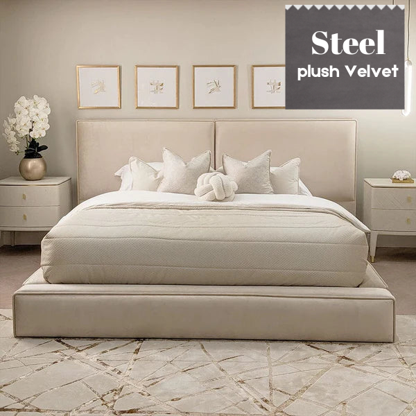 Steel Plush Velvet Bed