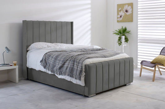 Steel Fruto Velvet Bed Frame - Al Sultan Furnishings