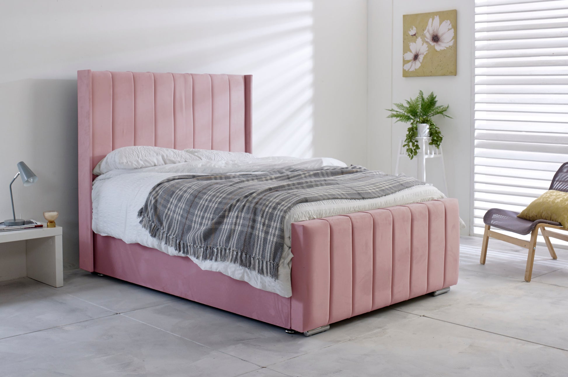 pink ottoman bed