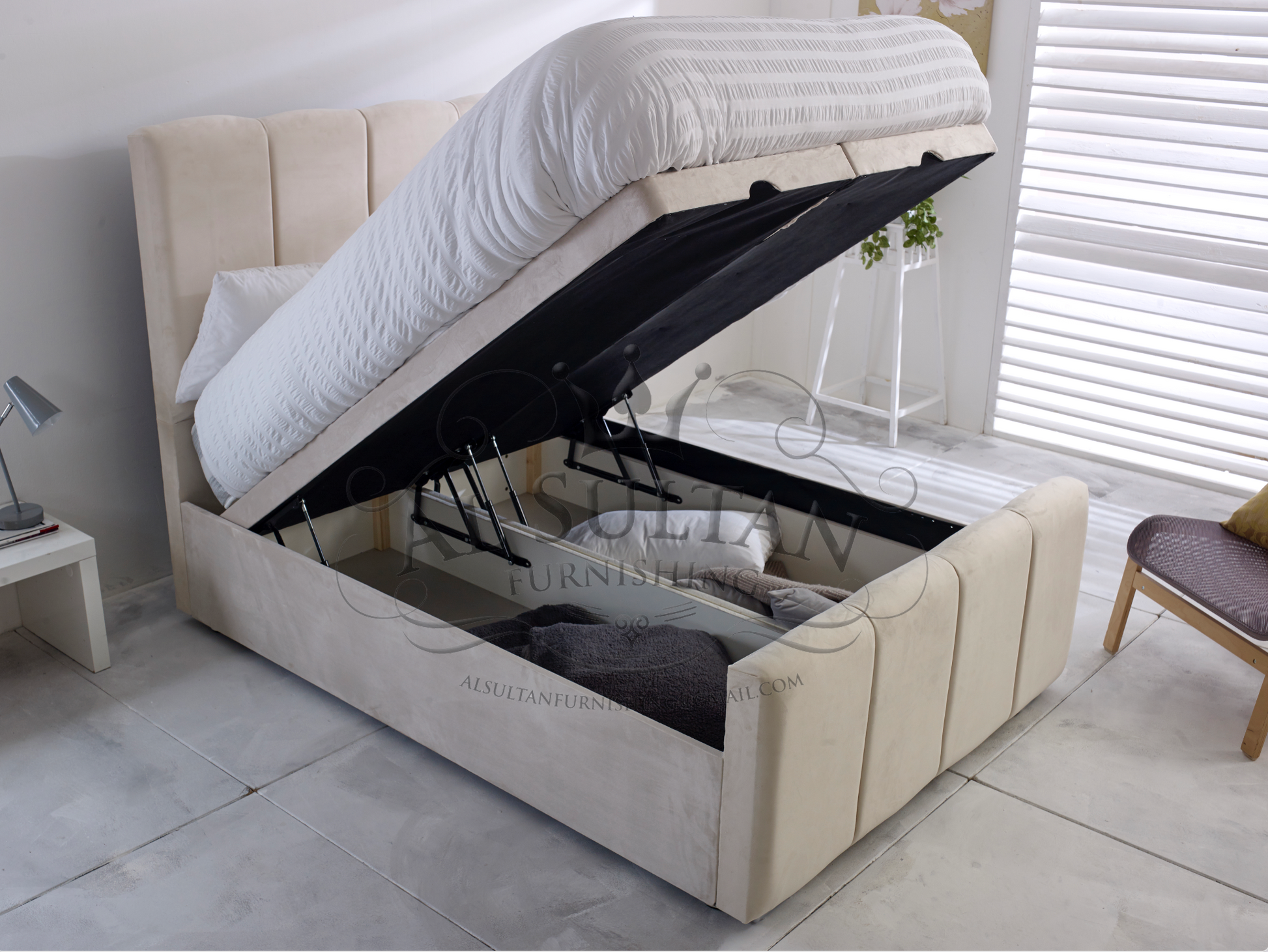 Cream Bed Frame