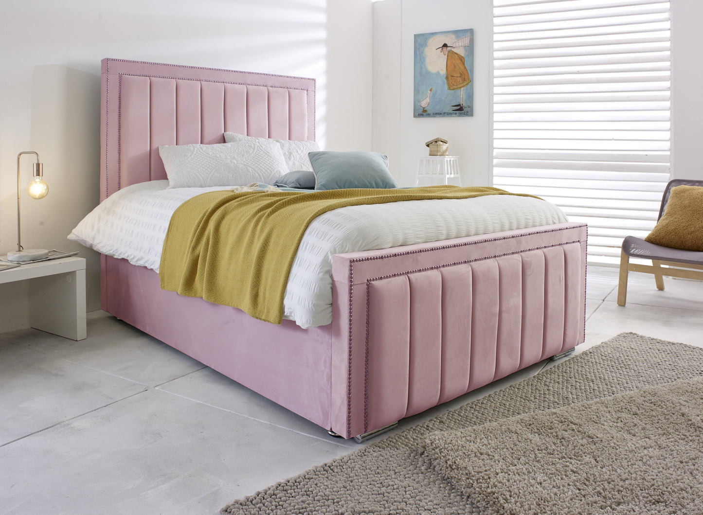 pink bed frame