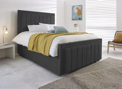 Grey bed frame