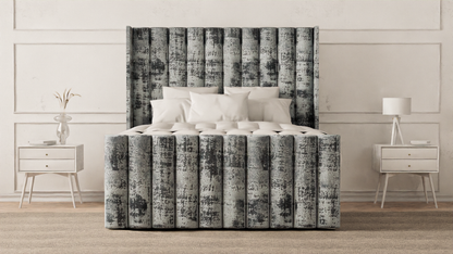 Lined Wingback Bed Frame