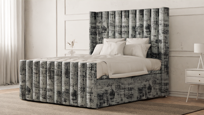 Lined Wingback Bed Frame