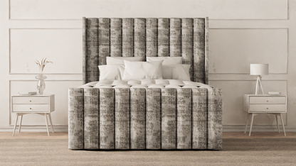 Lined Wingback Bed Frame