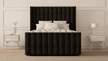 Lined Wingback Bed Frame