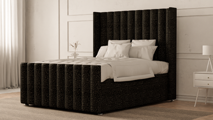 Lined Wingback Bed Frame