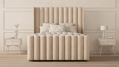 Lined Wingback Bed Frame