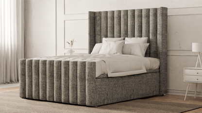 Lined Wingback Bed Frame
