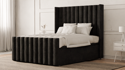 Lined Wingback Bed Frame