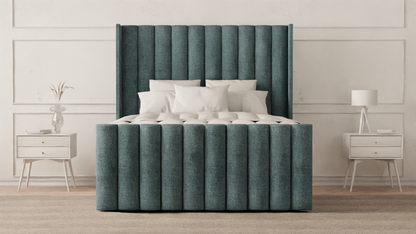 Lined Wingback Bed Frame