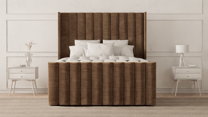 Lined Wingback Bed Frame