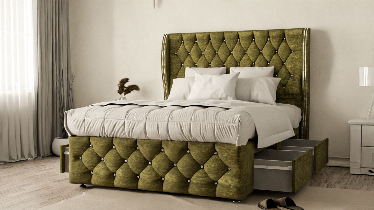 Monaco Wingback Divan Bed