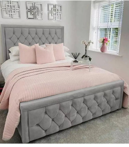 Regal Upholstred Plush Velvet Bed