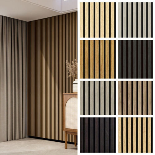 Acoustic Wood Wall Panels Autumn Fragrant Wooden Wall Cladding Panels 2400x600mm