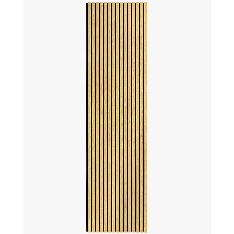 Acoustic Wood Wall Panels Slat Oak Walnut Wooden Wall Cladding Panels 2400x600mm